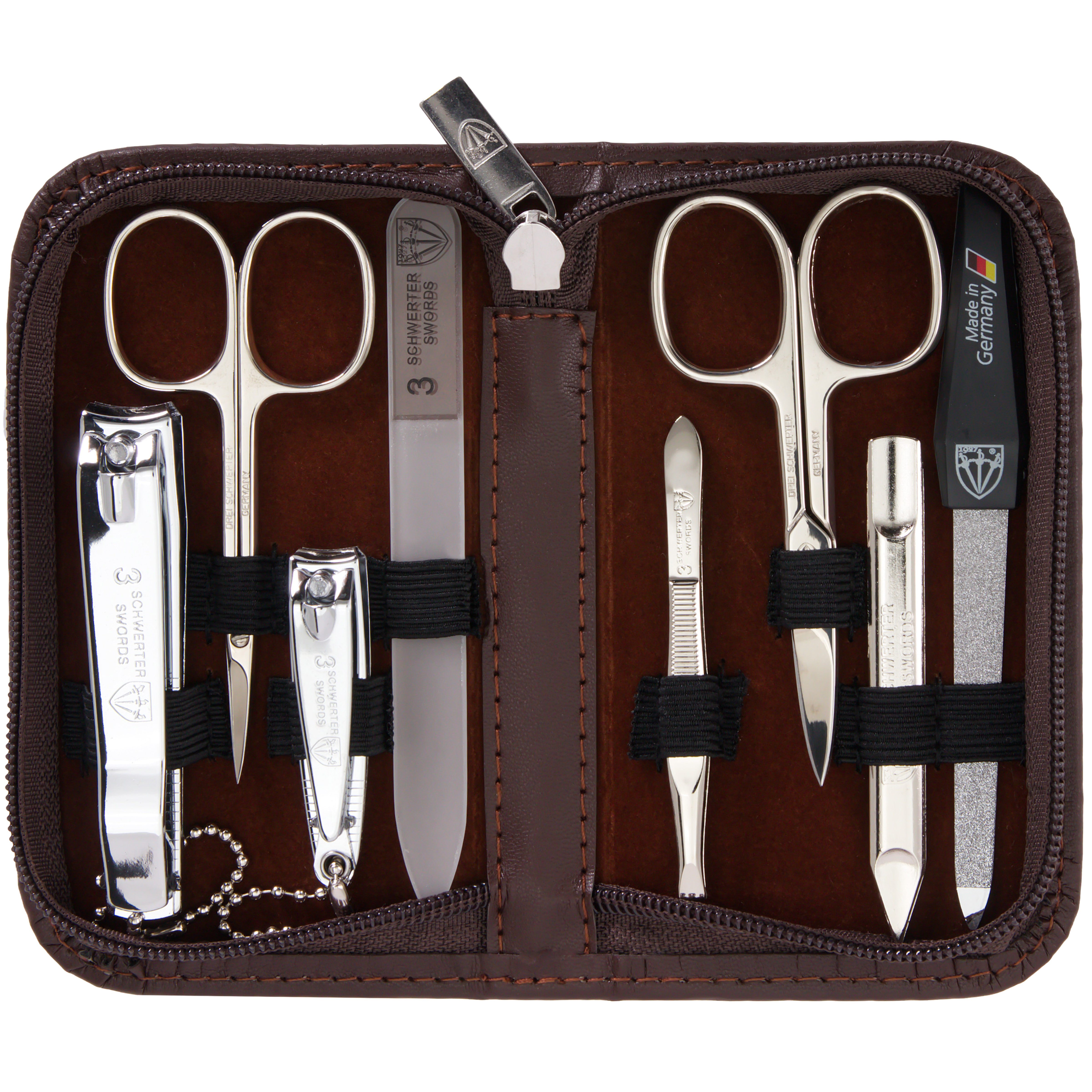 3 SCHWERTER Maniküre-Etui Nagelpflege, Maniküre Set "Berlin" mit Etui 8 tlg., hochwertiges Nagelset, Made in Germany mehr