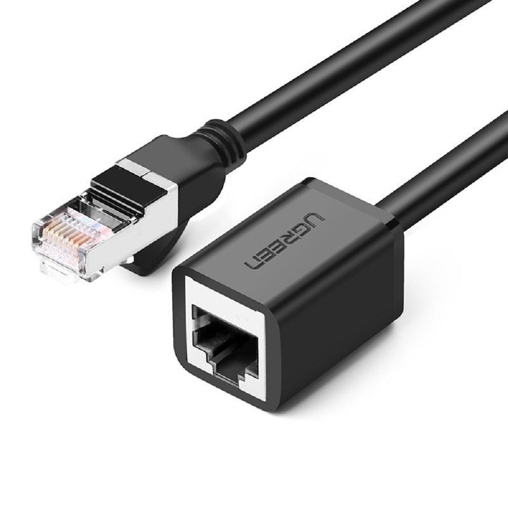 Adapter Cat Schwarz Ethernet-Kabel 6 Verbinder 1000Mbps UGREEN Verlängerungskabel RJ45 FTP 1m