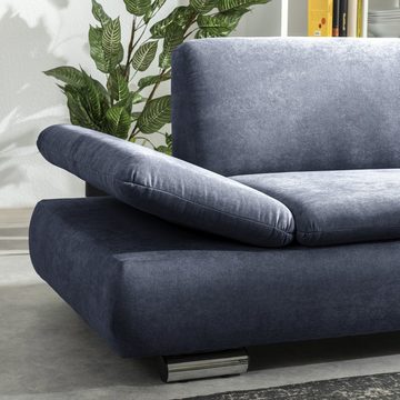 Max Winzer® Ecksofa Terrence Sofa 2,5-Sitzer links mit Ecksofa rechts Flachgewebe blau, 1 Stück, Made in Germany