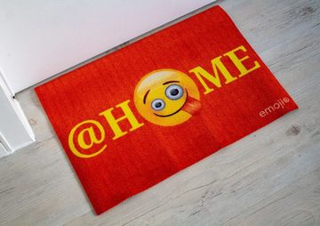 Fußmatte emoji- @Home Orange 60x40 cm, Rockbites, Rechteckig, Höhe: 3 mm
