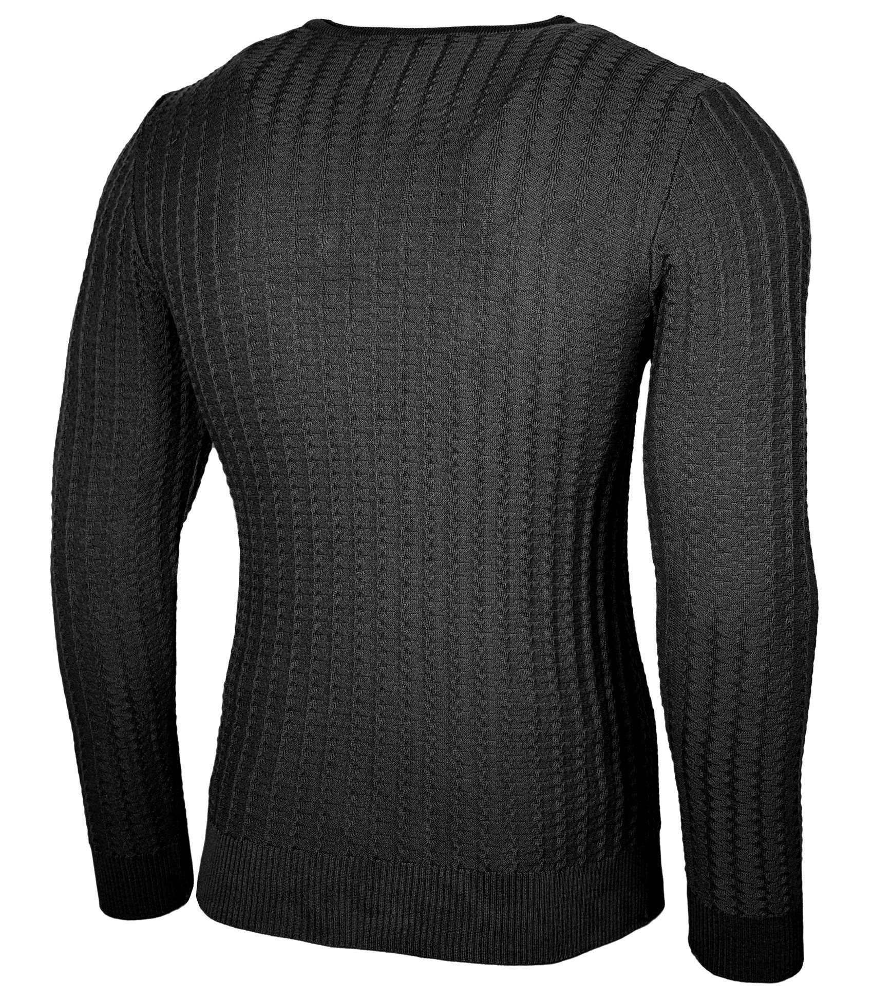 Baxboy Strickpullover BAXBOY Herren stylischer Rundhals Strick-Pullover B-52156