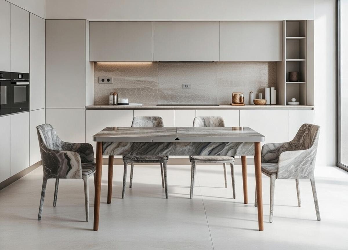 JVmoebel Esstisch Esszimmer Esstisch Grau Holz Modern Rechteckig Luxus Stilvoll Tisch (1-St), Made in Europa