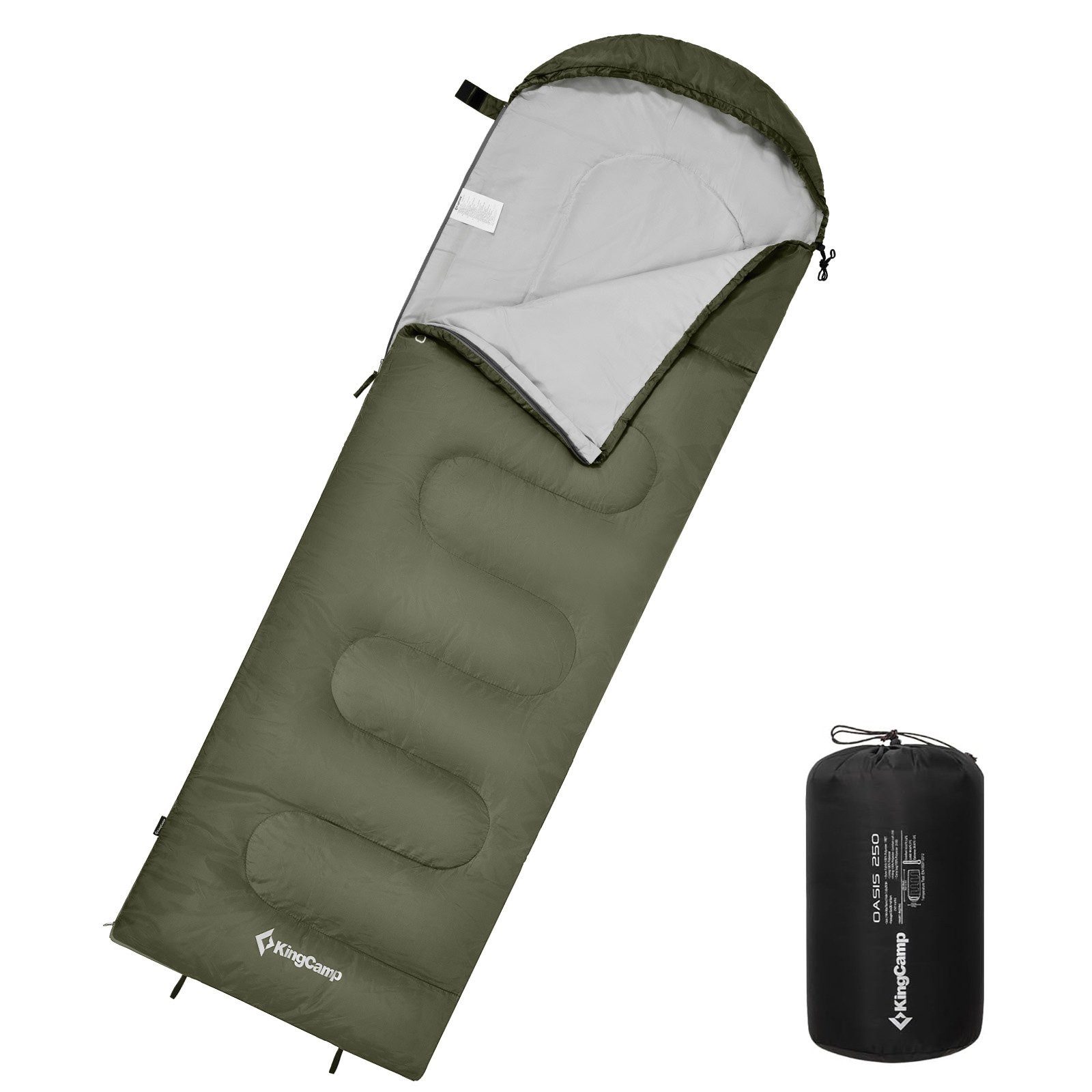 KingCamp Schlafsack Decken Schlafsack Oasis 250 Sommer - Camping Outdo