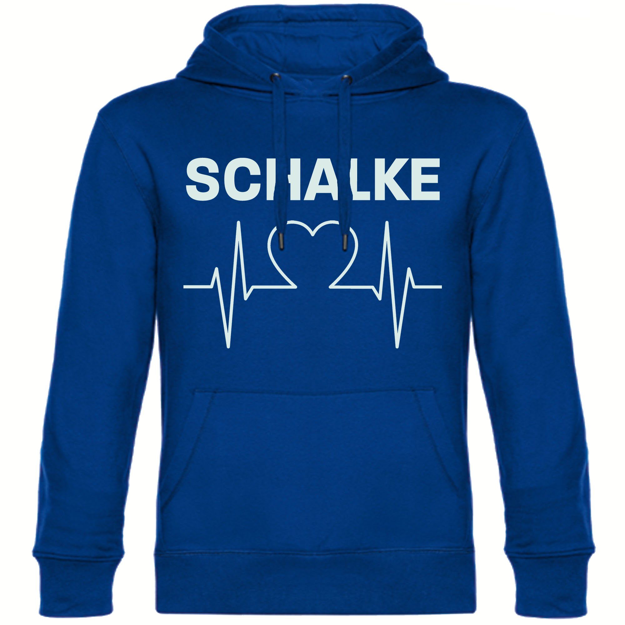 multifanshop Kapuzensweatshirt Schalke - Herzschlag - Pullover