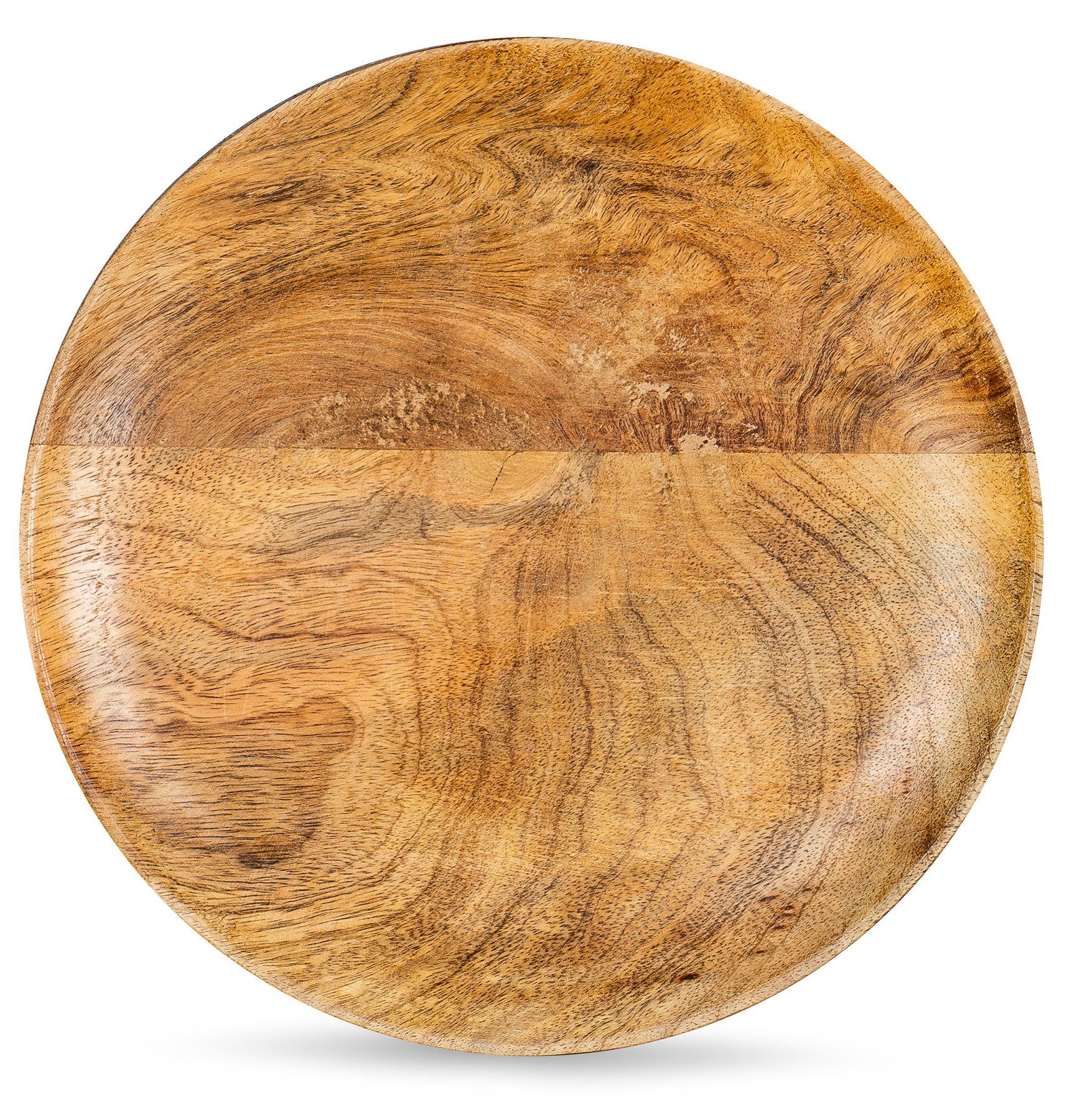 cm Dekoteller, 30x30 Natur Holzschale Tischdeko Mango Holz Schale Levandeo® Obstschale Rund