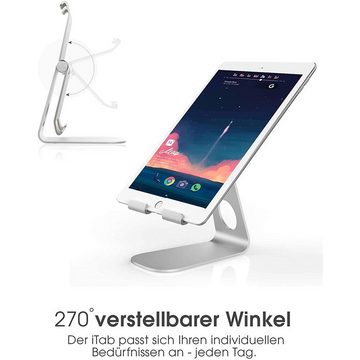 Terratec iTab M Silber Tablet-Ständer, (Multiwinkel-Ständer, Aluminium, einstellbarer Betrachtungswinkel)