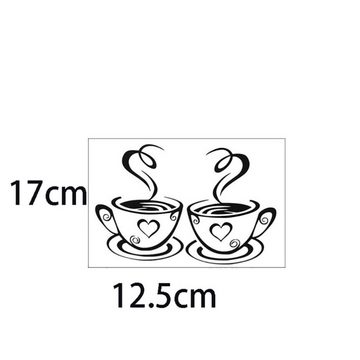 EBUY Wandtattoo 2 Stück Einfache Kaffeetasse Wandaufkleber (2 St)