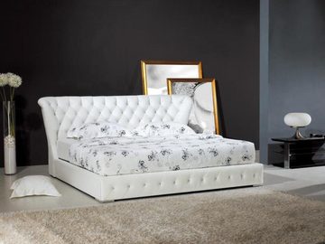 JVmoebel Bett Boxspringbett Designer Polsterbett Bett Chesterfield Hotelbett Sofort (1-tlg., Bett), Made in Europa