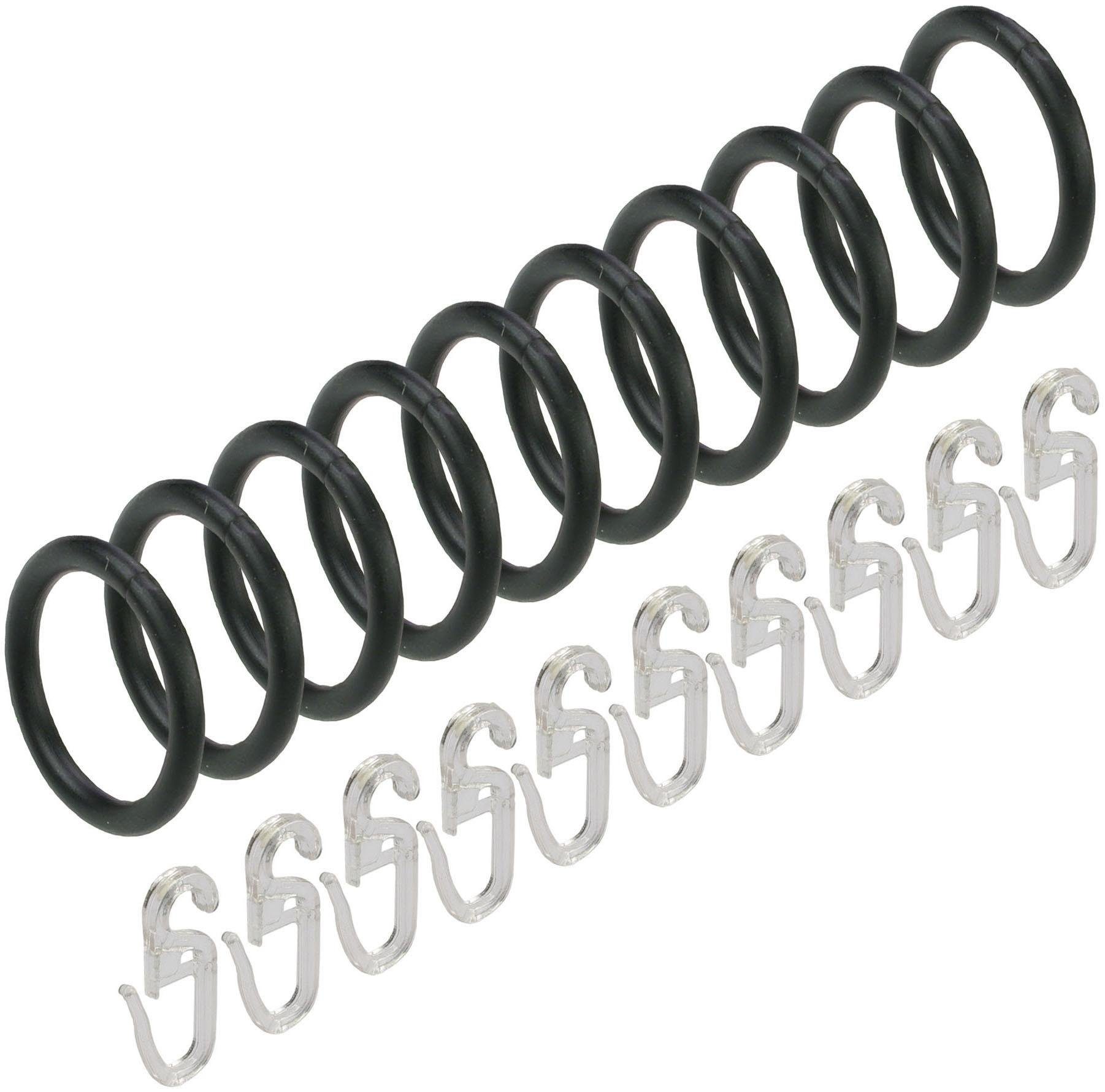 Liedeco Gardinenring, Gardinenstangen, (Set, 10-St., mit Faltenlegehaken), günstig online kaufen