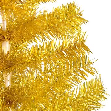 vidaXL Künstlicher Weihnachtsbaum Künstlicher Weihnachtsbaum mit LEDs Kugeln Golden 240cm PET