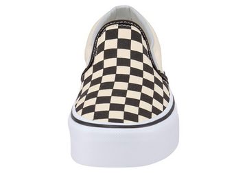 Vans Classic Slip-On Platform Checkerboard Plateausneaker aus textilem Canvas-Material