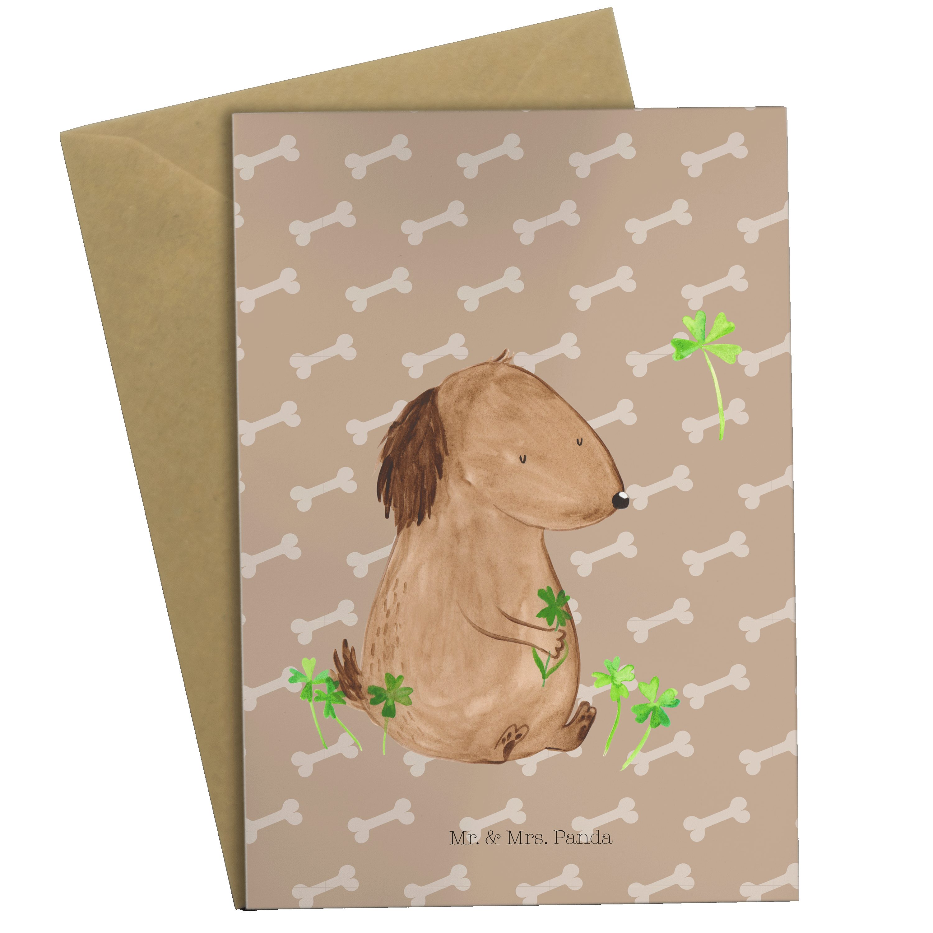 Hundemama Hunderasse, Kleeblatt Karte, & Hundeglück Mr. - - Panda Grußkarte Geschenk, Mrs. Hund