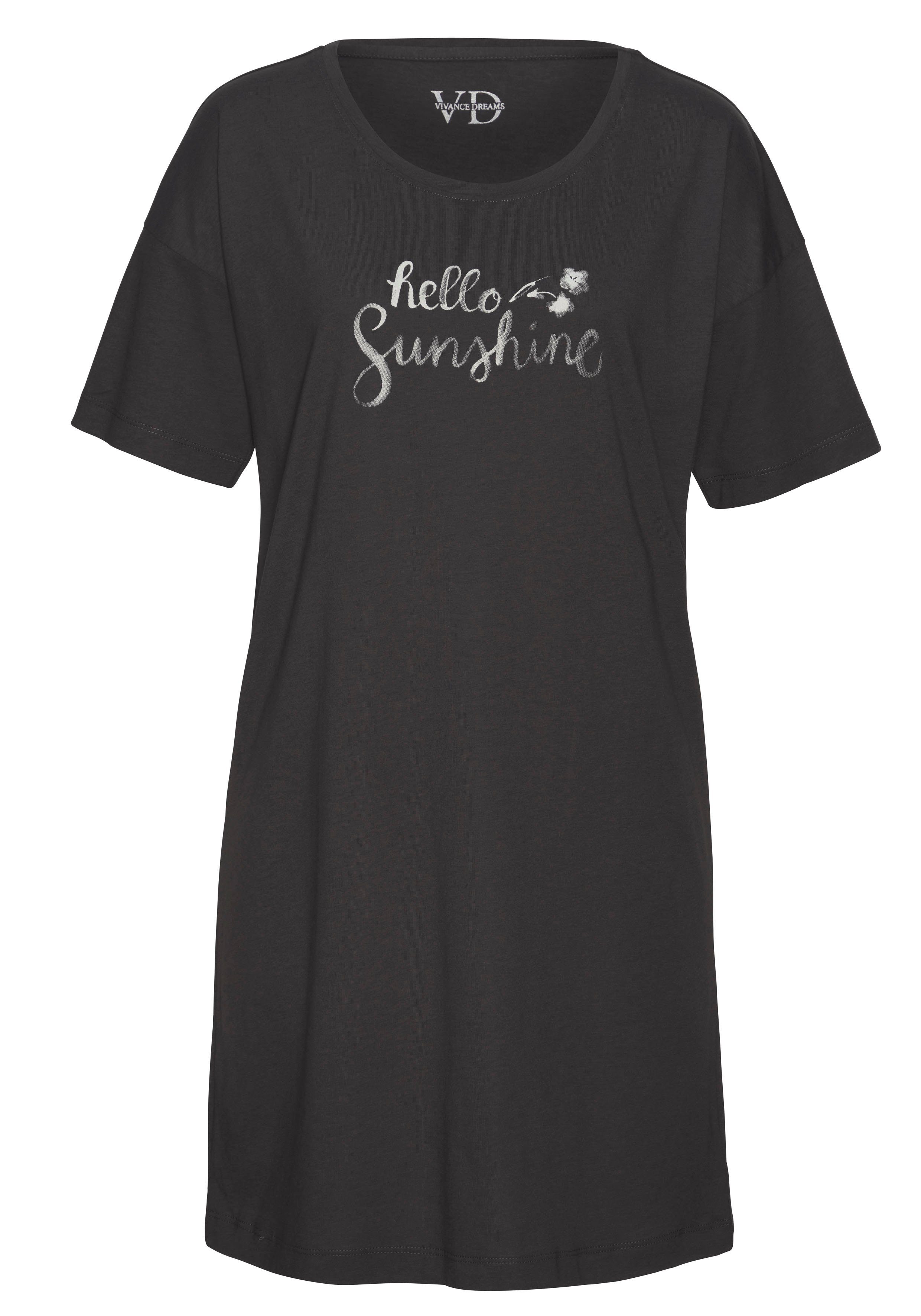 Vivance Dreams Sleepshirt (1-tlg) mit Frontdruck