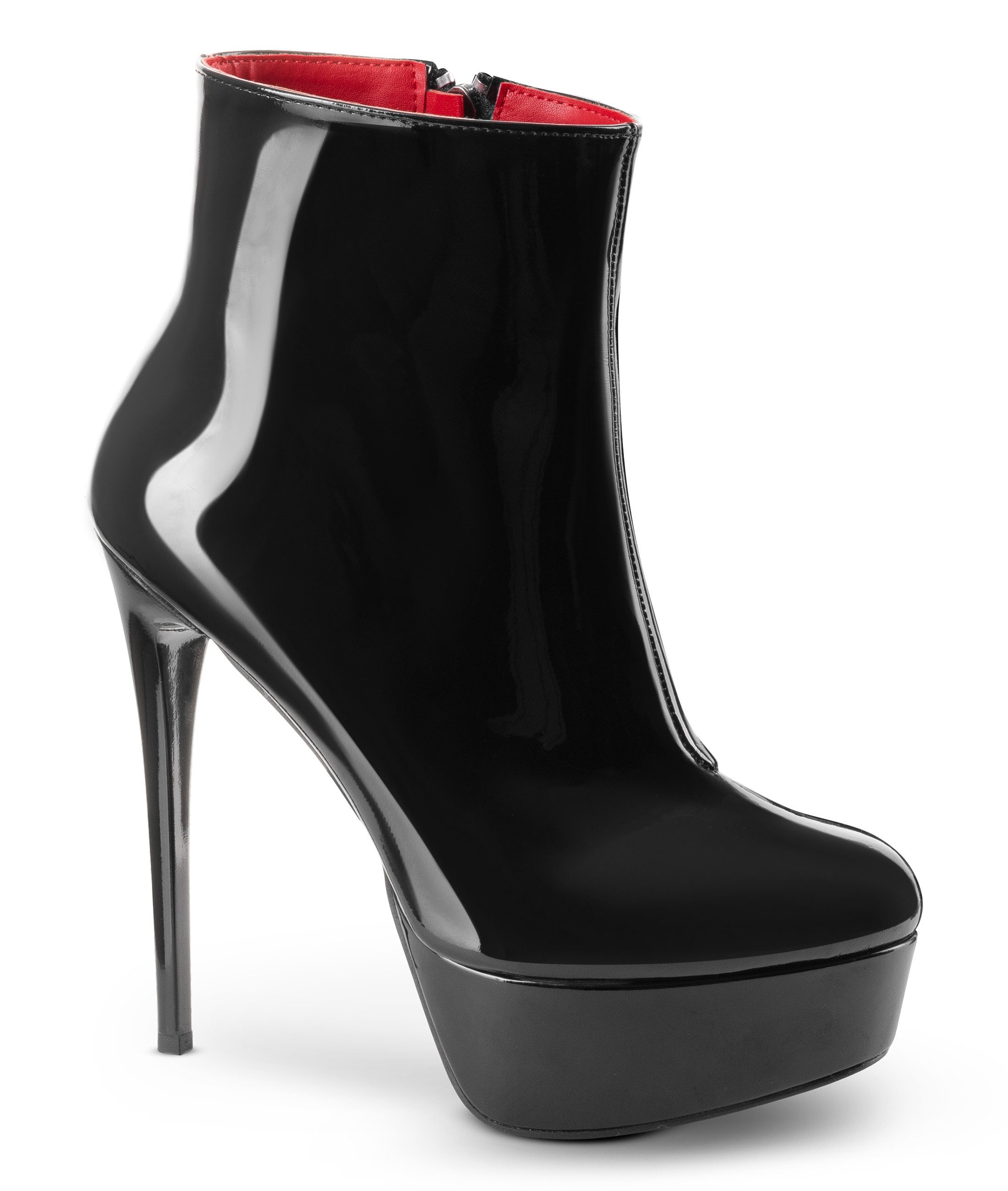 Michael Soul Valeria schwarz lack Plateaustiefelette Bequeme Stylische Aben günstig online kaufen