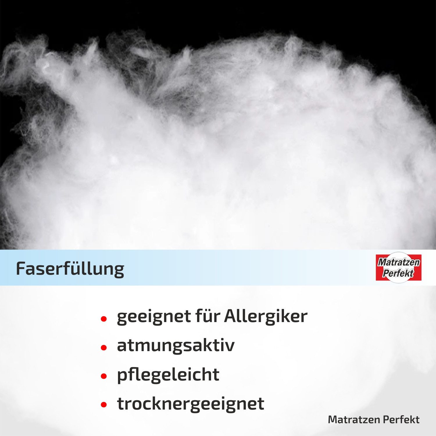 Matratzen Perfekt Kunstfaserbettdecke Microfaser Bettdecke + Kopfkissen GANZJAHRES Bett 135x200 cm, Microfaser