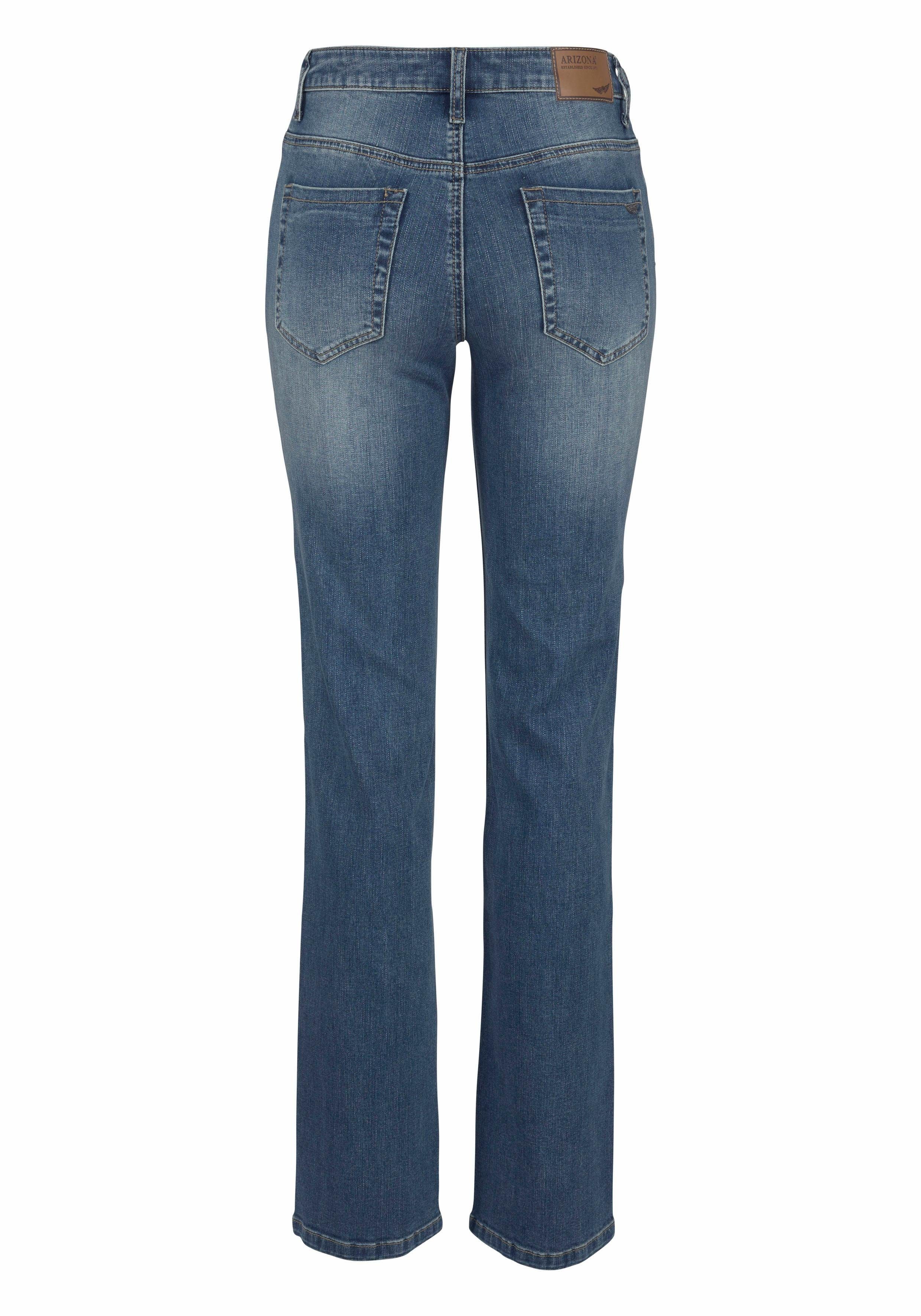 Arizona Gerade Jeans Curve-Collection hohe Leibhöhe, rinsed Waschung, cleaner Look