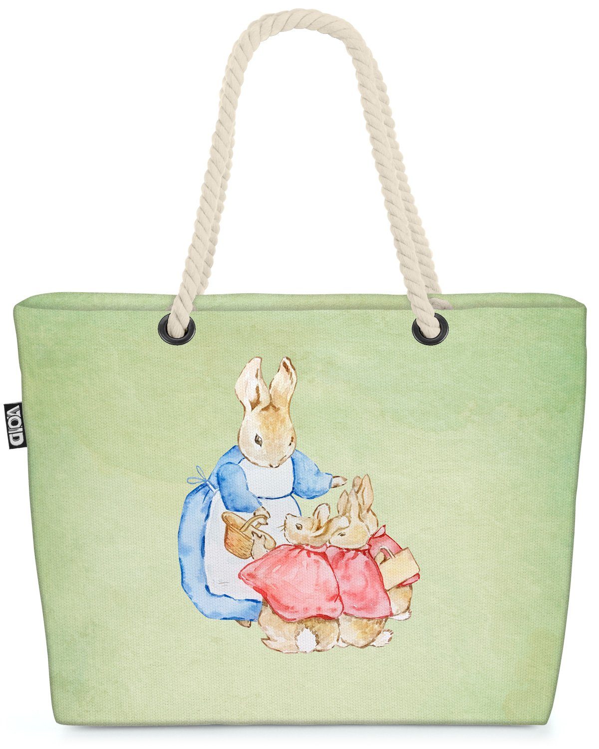 Familie Beach Tasche Märchen VOID Hasen (1-tlg), Ostern Bag Strandtasche Einkaufstasche