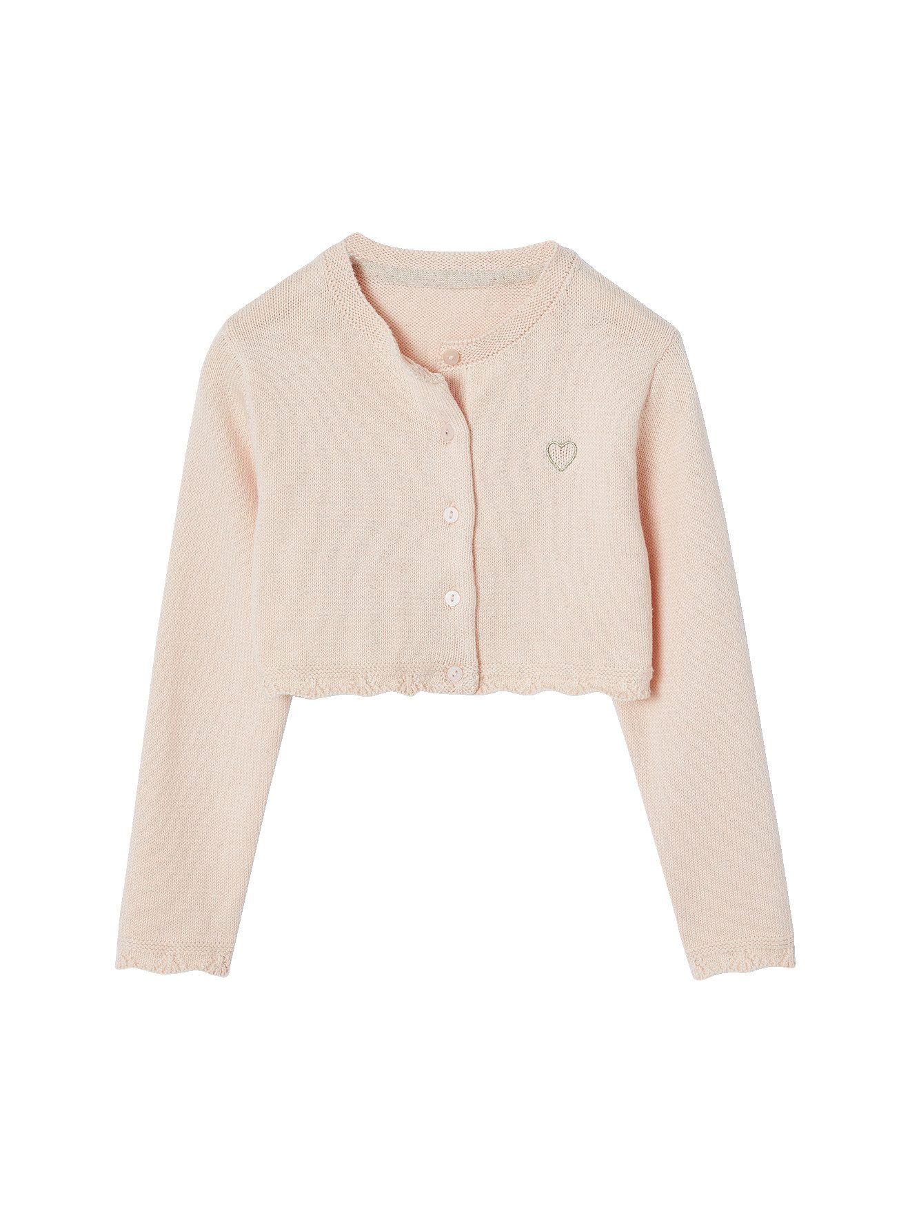 vertbaudet Strickjacke Festlicher Mädchen Bolero Lochmuster