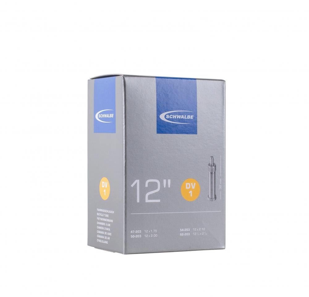 Fahrradschlauch Schwalbe DV1 Fahrradschlauch 12 Zoll - 47/62-203 - Dunlop-Ventil 32 mm