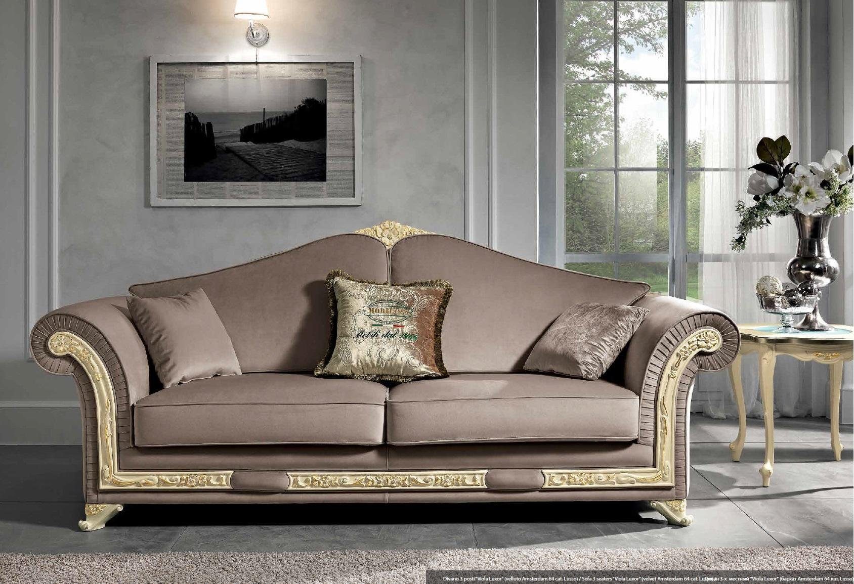 Design Sitzer Design 3 Sofa Möbel Dreisitzer Klassischer 3 Sitzer Italienisch, Italienisch Luxus Sofa Klassischer Möbel Dreisitzer Sofa Luxus JVmoebel