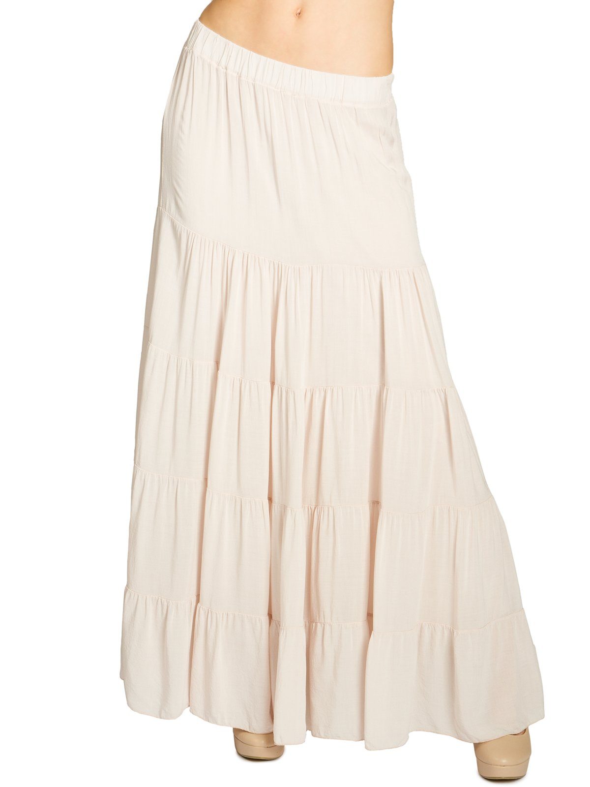 Caspar Faltenrock RO020 langer eleganter Damen Maxi Sommer Rock Maxirock - günstig online kaufen