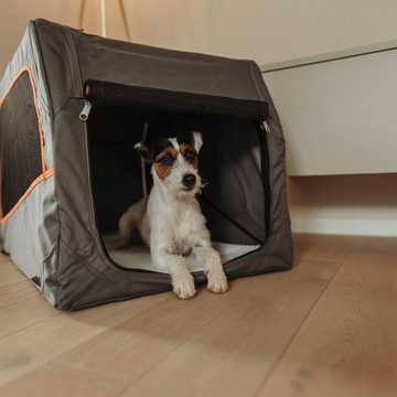 Hunter Tierbedarf Hunde-Transportbox Hundetransportbox Alu-Gestell