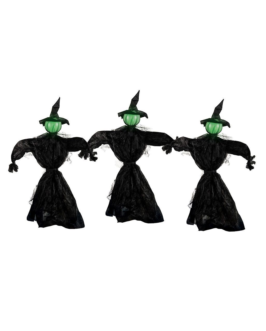 Horror-Shop Dekoobjekt Halloween Hexen mit grüner Beleuchtung als Garten