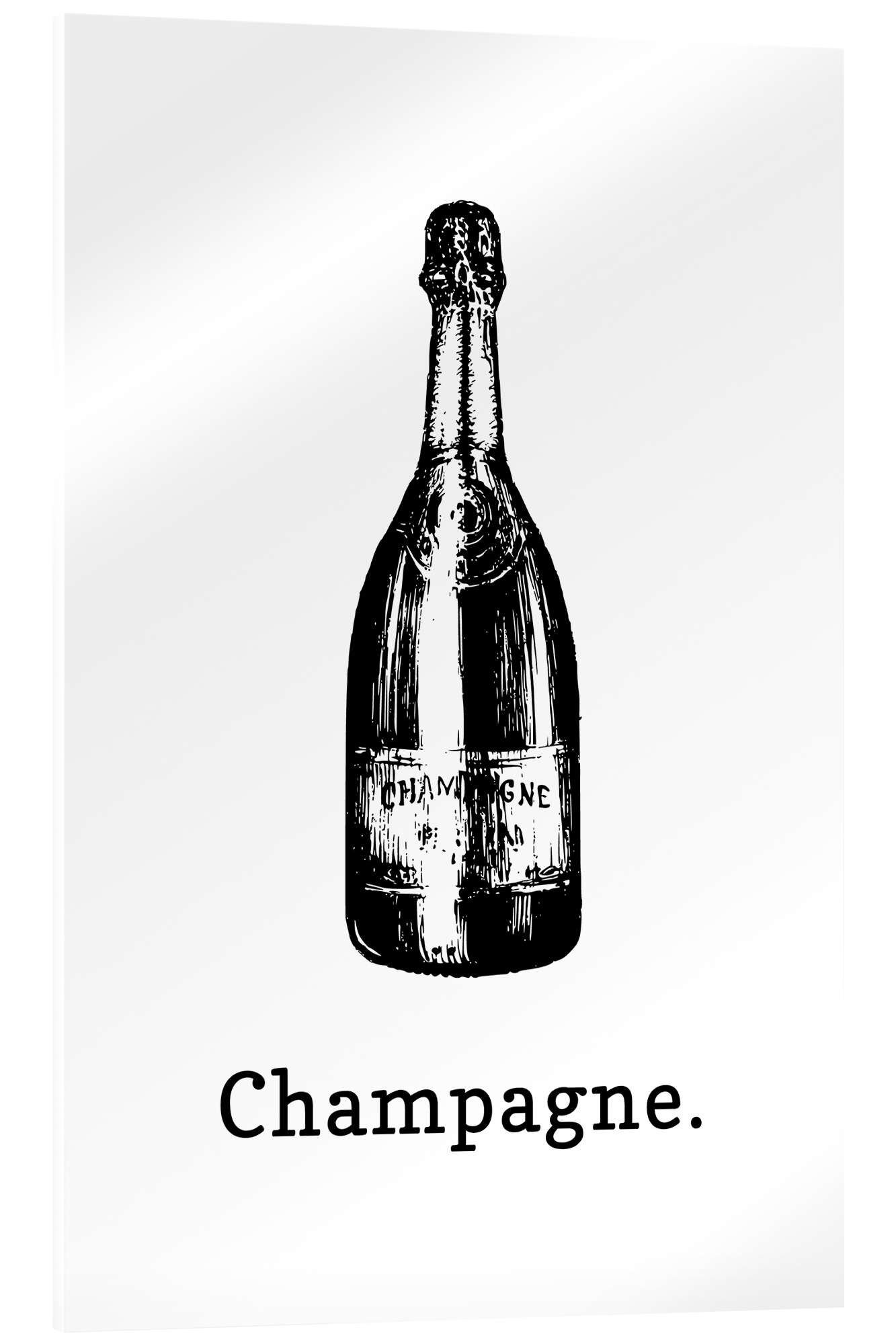 Posterlounge Acrylglasbild Editors Choice, Champagne., Küche Illustration