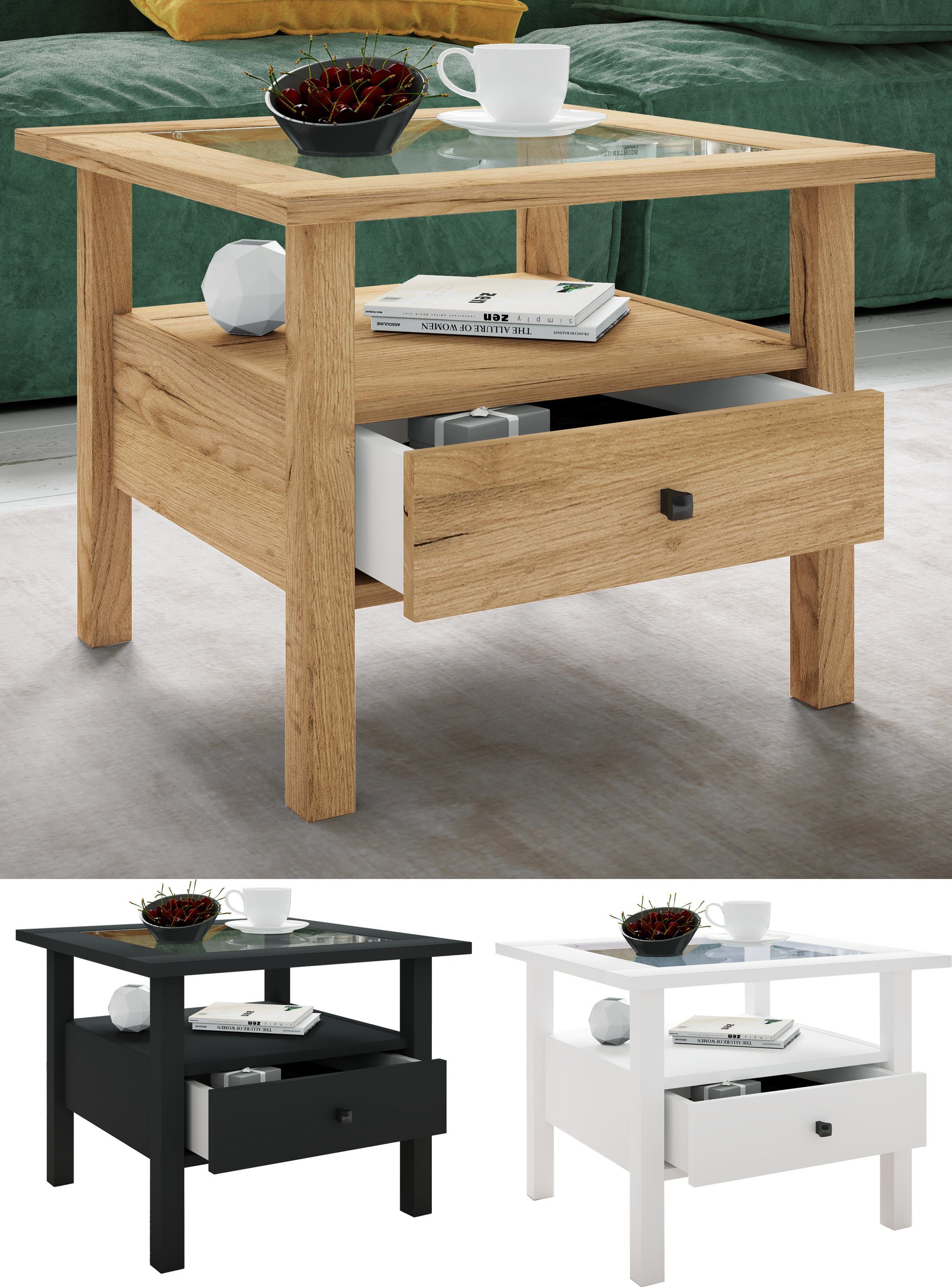 Fabelhafte Couchtisch Quadratisch 80x80 Mit Schublade Bild