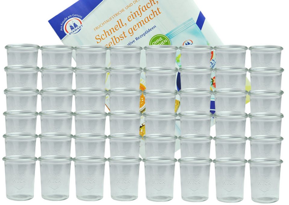 MamboCat Einmachglas 48er Set Weck Gläser 160 ml Sturzgläser, Glas, Einweckglas, Sturzglas