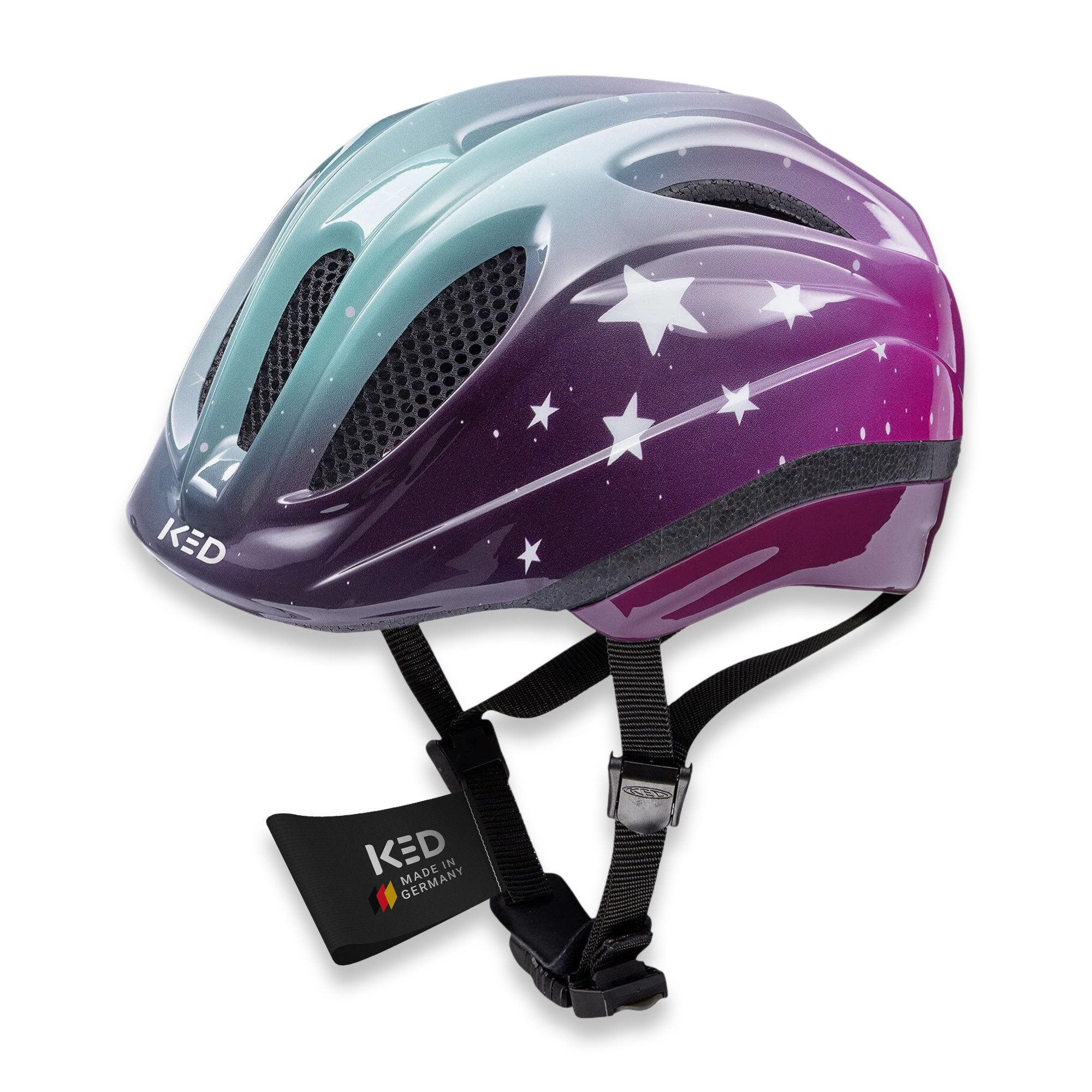 KED Fahrradhelm Meggy II Trend Kinderhelm, LED Rücklicht, MaxShell Technologie Und Präzise Größenverstellung