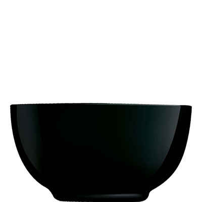 Luminarc Schüssel Diwali Black, Glas gehärtet, Schale 14.5cm 750ml Glas gehärtet Schwarz 4 Stück