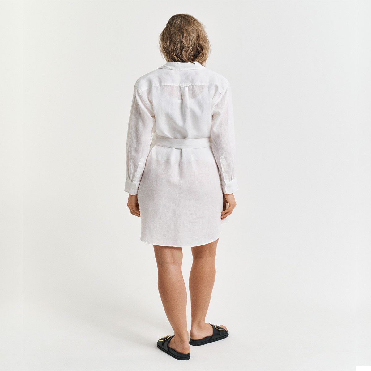 Gant Blusenkleid 4503432 Damen Hemdblusenkleid aus Leinen mit Gürtel