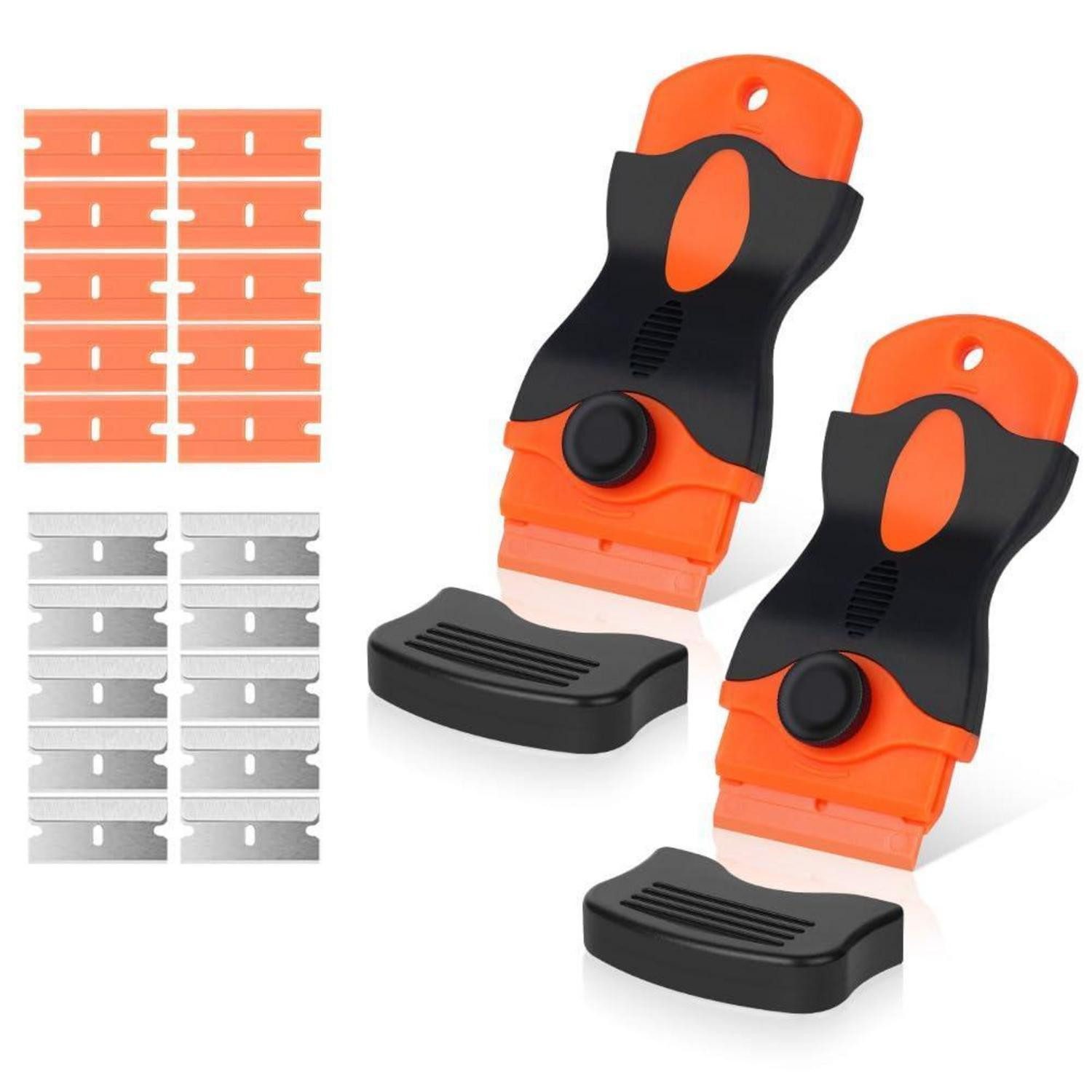 LuxusKollektion Multifunktionsspachtel Schaber Set 2 Stk Orange Kurz (2-St)