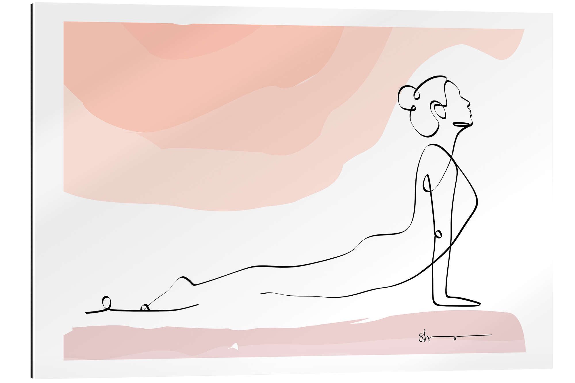 Posterlounge XXL-Wandbild Yoga In Art, Kobra Pose (Bhujangasana), Fitnessraum Minimalistisch Illustration