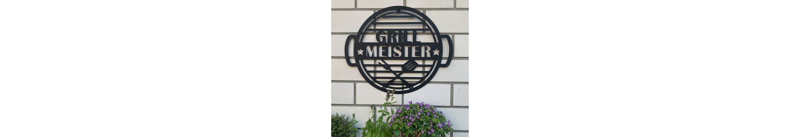 K&L Wall Art Metallbild »Grillmeister Metall Deko BBQ Garten Geschenk