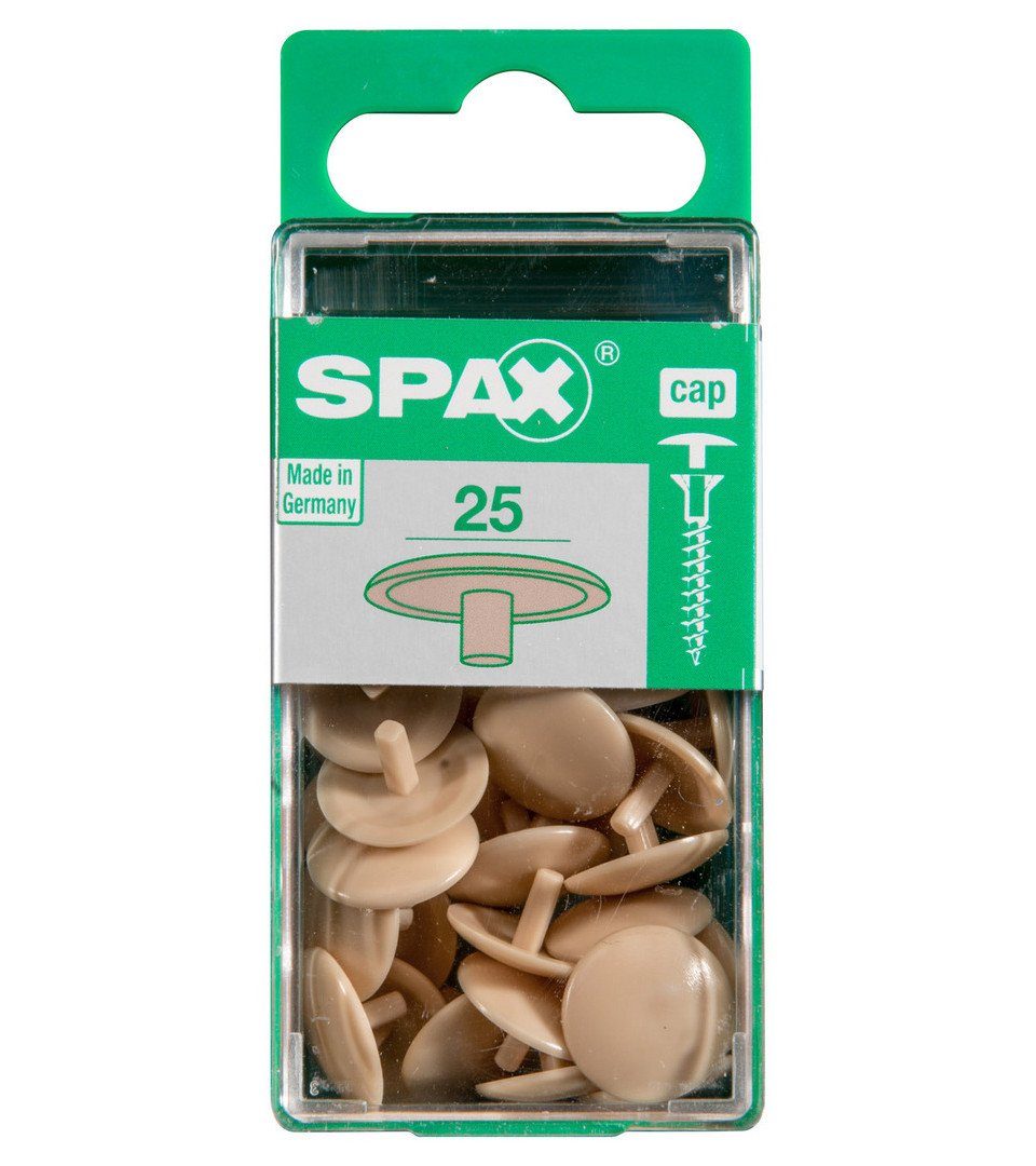 SPAX Abdeckkappe Spax Abdeckkappen beige zum stecken (stift) - 25