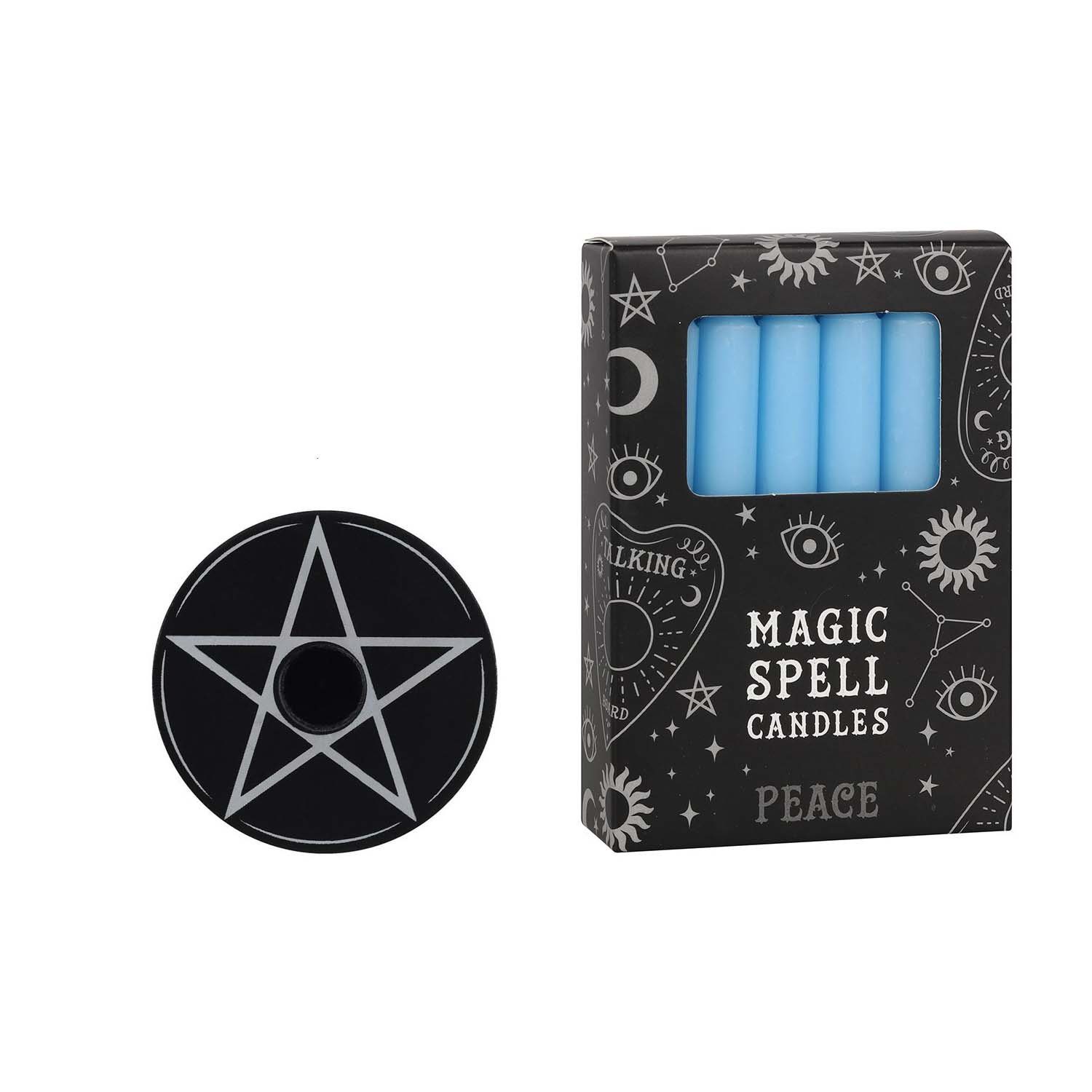 Black MystiCalls Hexe, Halter "Pentagram" Witchcraft Spell Peace Kerzenhalter Candler Wunschkerzen, Magic, -