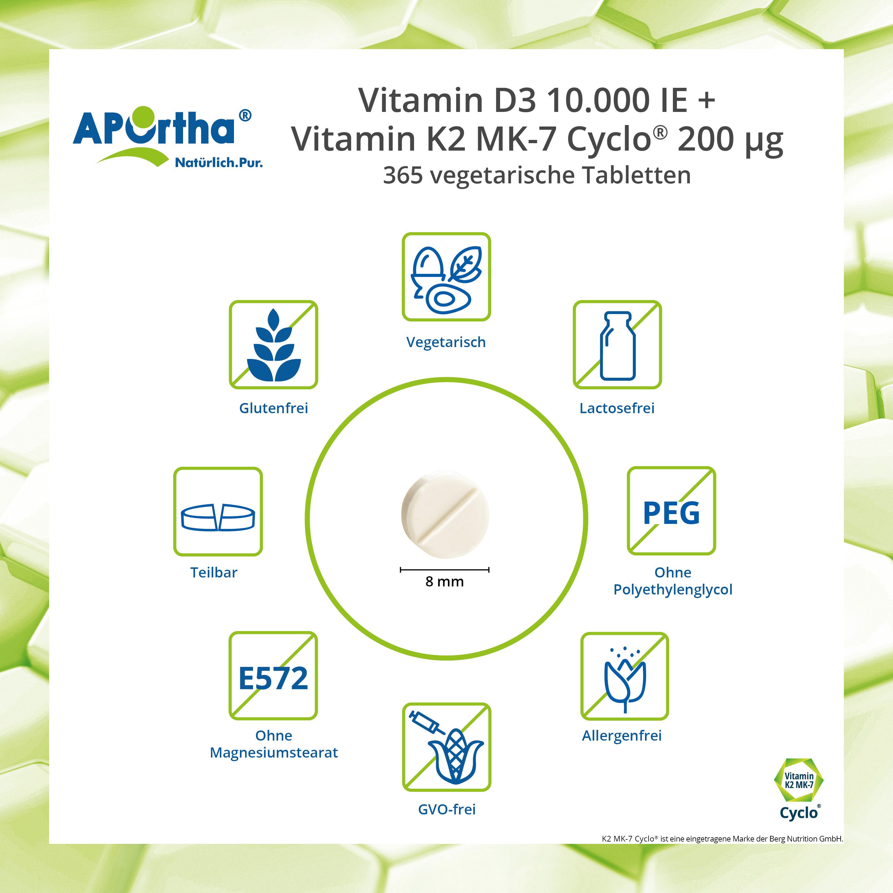 APOrtha APOrtha® Vitamin D3 10.000 IE + Vitamin K2, 80 g