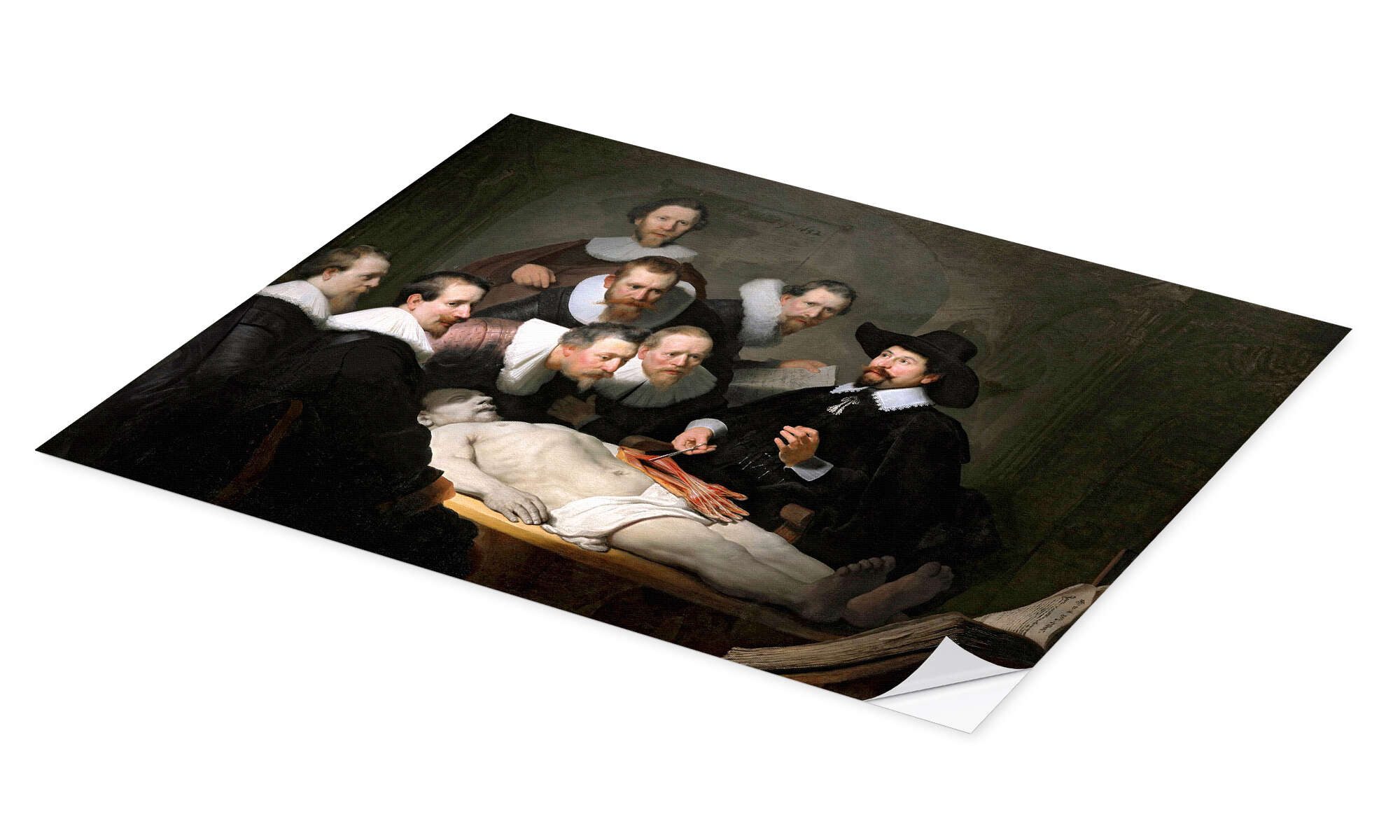 Posterlounge Wandbild Die Anatomie des Dr. Tulp, Rembrandt van Rijn, erhältlich als Poster, Leinwandbild, Wandsticker oder Acrylglasbild