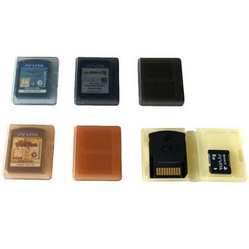 Hama Konsolen-Tasche Game Case Set 6x Spiele-Hüllen Tasche Spiel, Box Aufbewahrung für PS Vita Spiele 6x Game Cards Speicherkarten