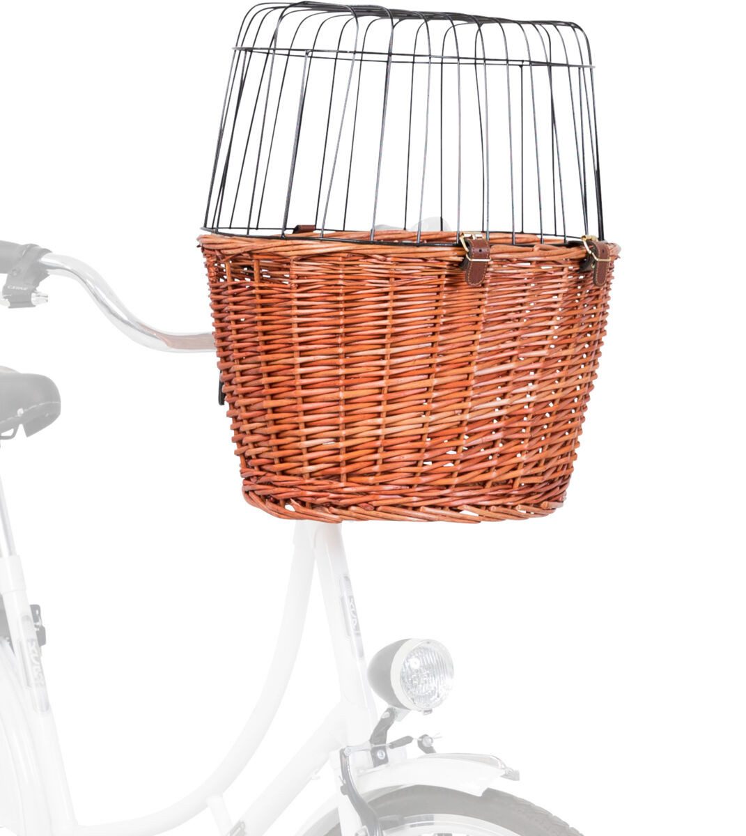 TRIXIE Tierfahrradkorb Front-Hundefahrradkorb - natur - 44 × 48 × 33 cm