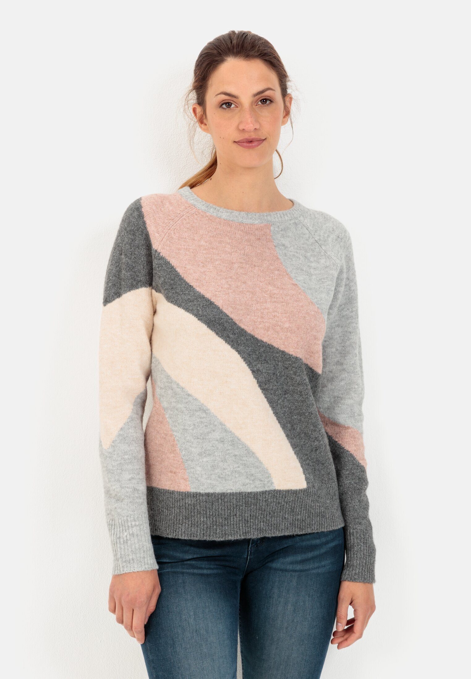 Strickpullover mit Rundhalsausschnitt