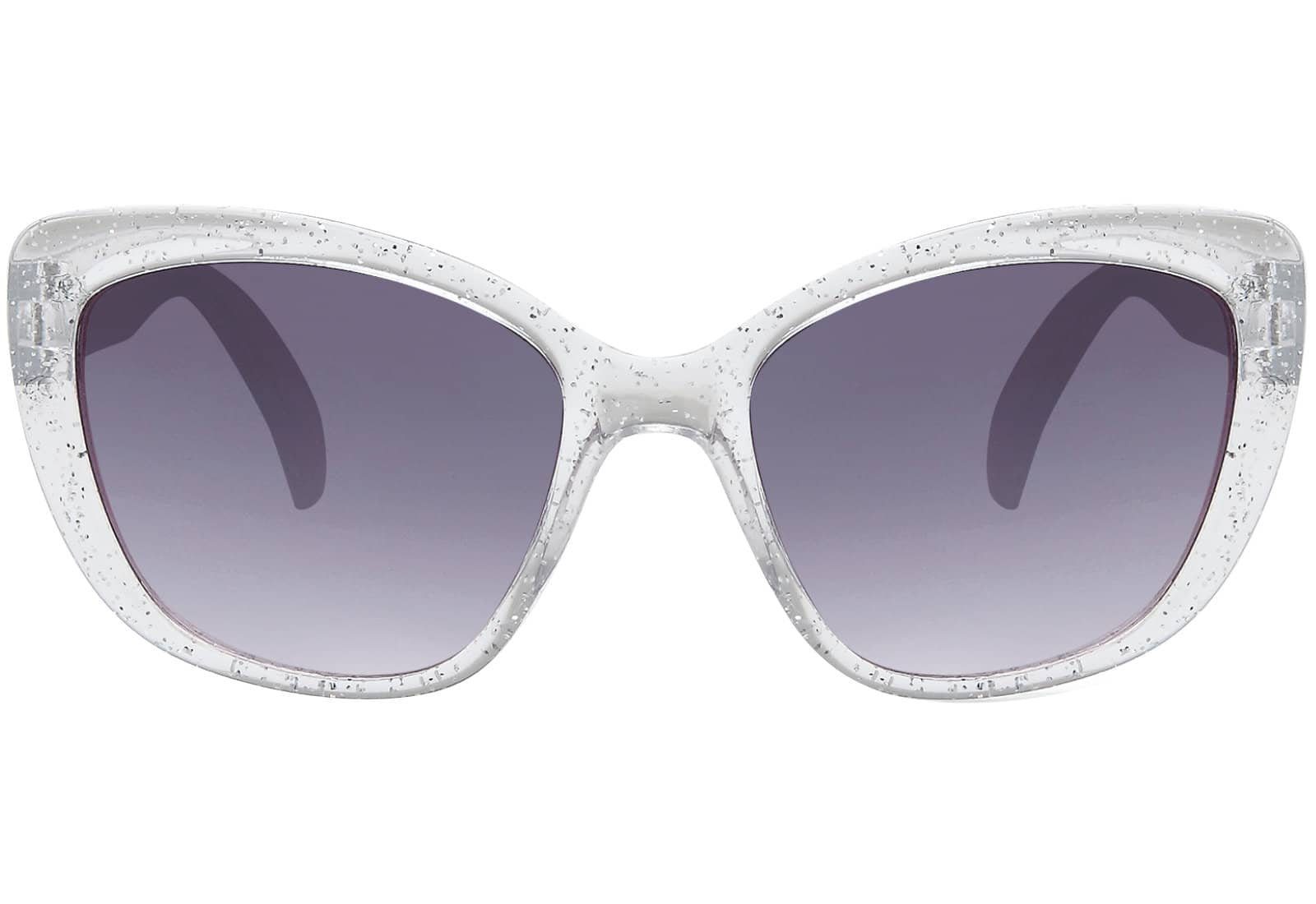 (1-St) Retrosonnenbrille mit Bügel Eyewear durchsichtigen Kinder Mädchen Sonnenbrille Cat-Eye Schwarz/Weiß BEZLIT Stil