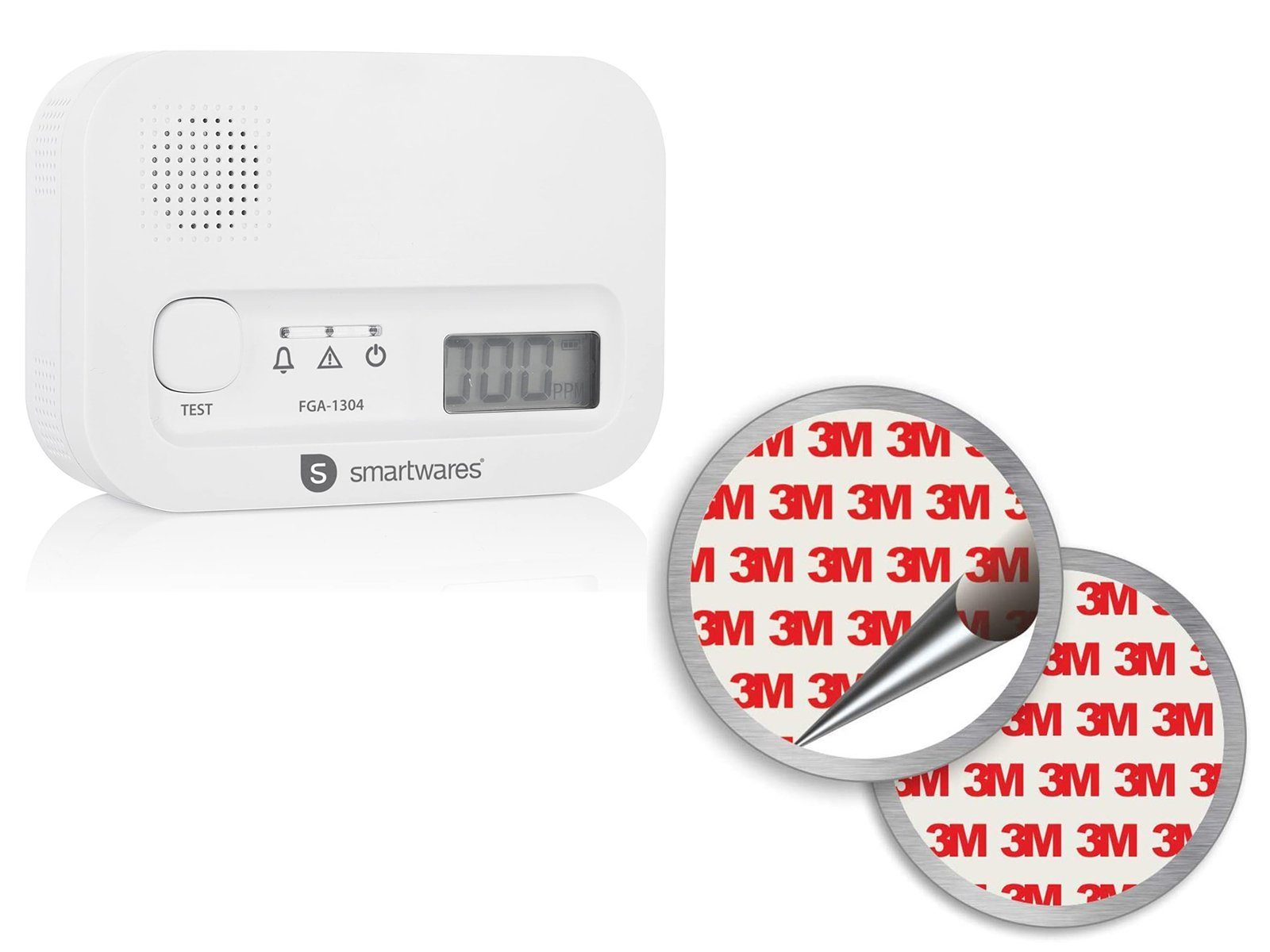 smartwares Детектор co (Kohlenmonoxid Melder CO Messer Warngerät-e Warner Kaminofen Gas-Therme)