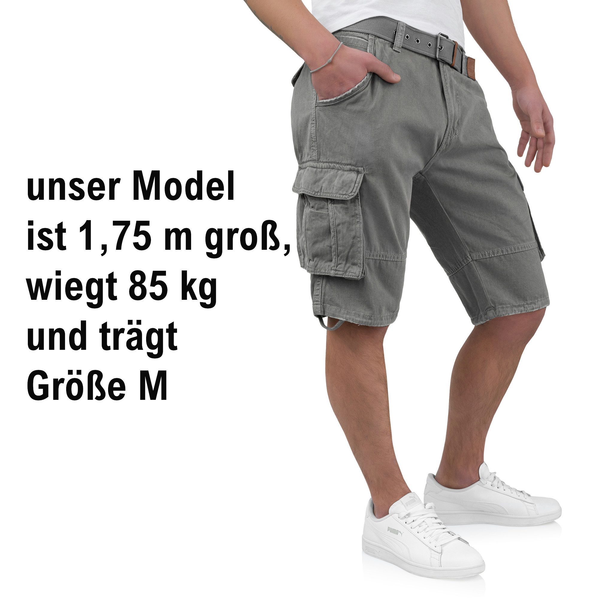 Indicode Cargoshorts Kjeld Herrencargoshorts mit 6 Taschen günstig online kaufen