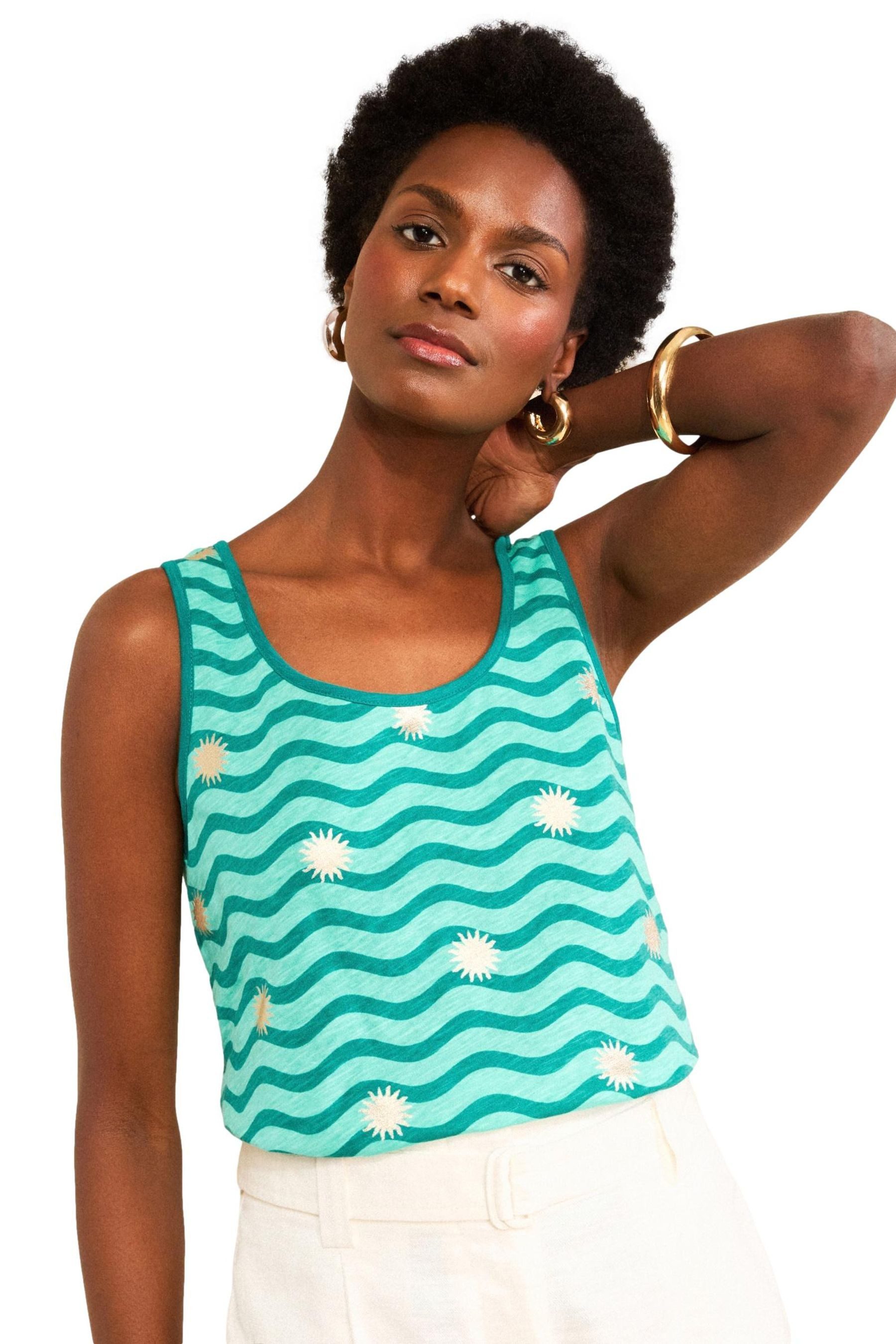 Shirttop Love & Roses Trägertop mit U-Ausschnitt, Regular