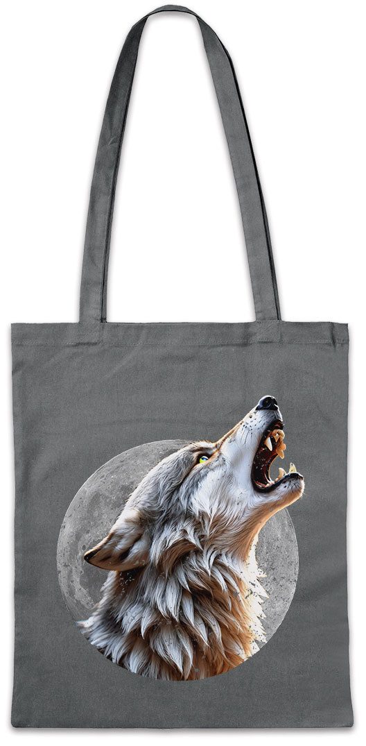 Urban Backwoods Beuteltasche Wolf Full Moon Stofftasche Mond Wölfe Werwolf Wolves Werewolf Vollmond (1-tlg), Eclipse The Howling Das