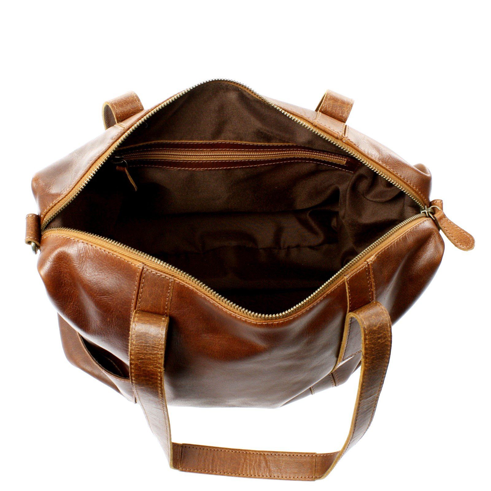LECONI Schultertasche Shopper große Henkeltasche Damen DIN A4 Handtasche Leder LE0061, geräumig - Henkel & langer Riemen - 37×28×15 cm – Bild 5 von 5