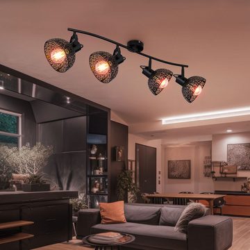 etc-shop Smarte LED-Leuchte, Leuchtmittel inklusive, Kaltweiß, Warmweiß, Neutralweiß, Tageslichtweiß, Farbwechsel, Decken Leuchte DIMMBAR App Sprachsteuerung Spot Lampe beweglich im Set